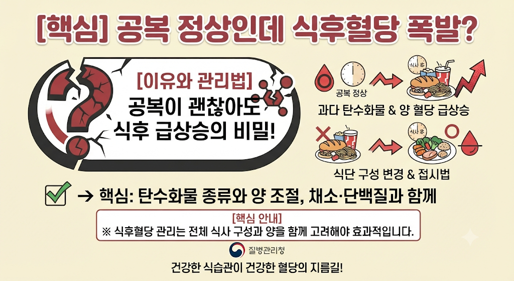 공복혈당은 정상인데 식후혈당이 높다면?