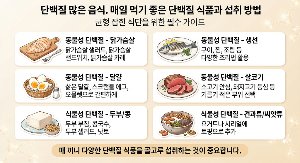 단백질 많은 음식