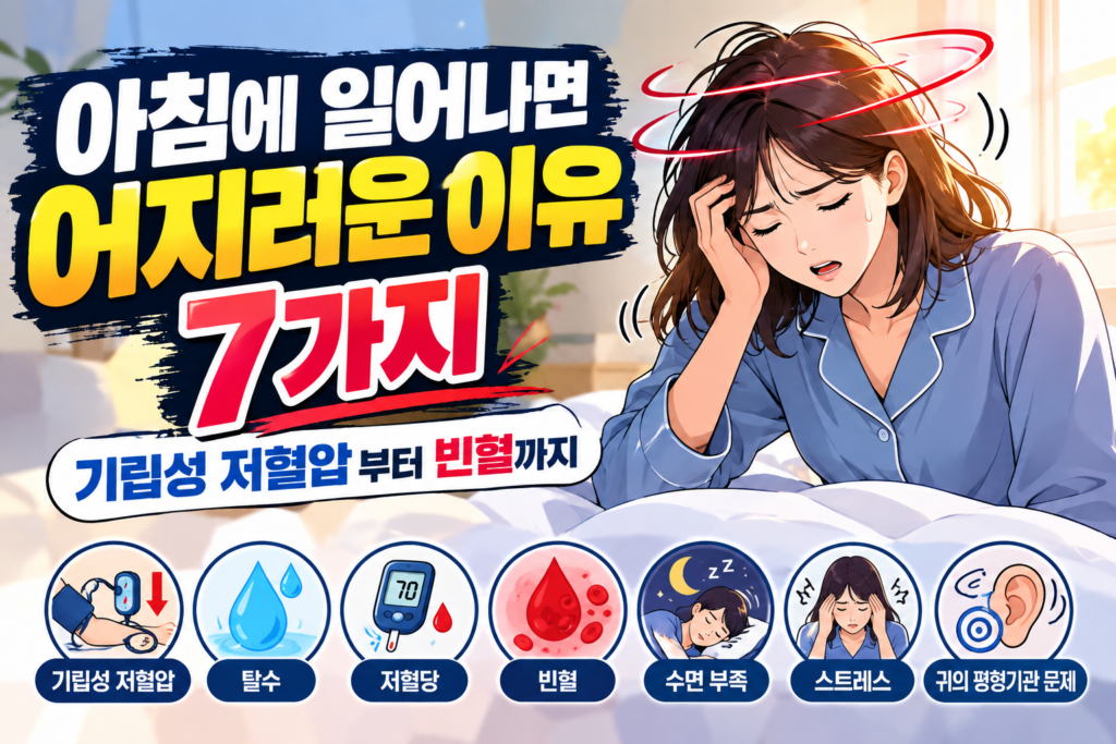 아침에 일어나면 어지러운 이유