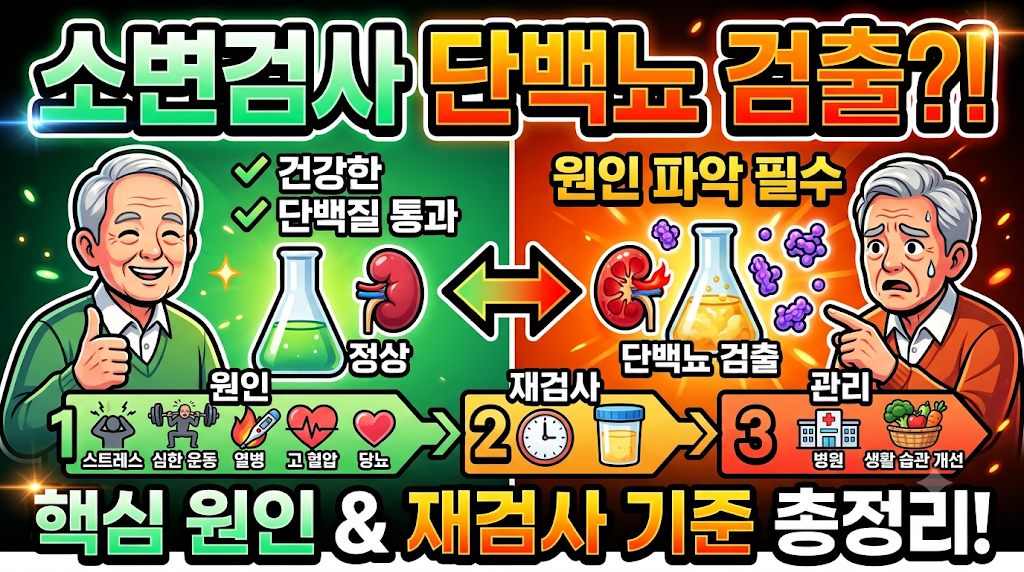 소변검사에서 단백뇨가 나왔다면