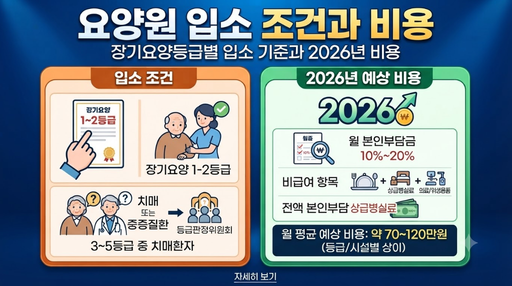 요양원 입소 조건과 비용